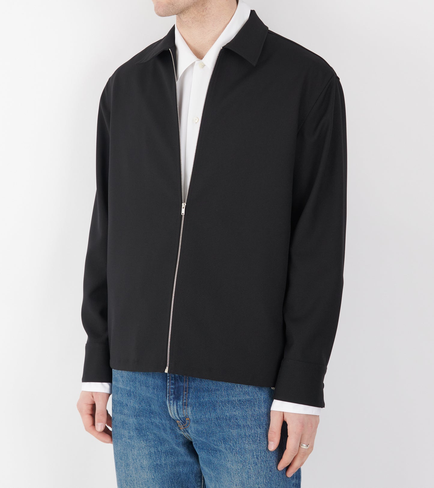 Zip Overshirt Black