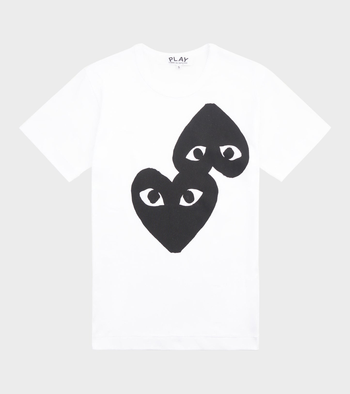 U Two Big Black Hearts T-shirt White