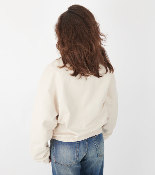 Zip Up Logo Jacket Light Taupe