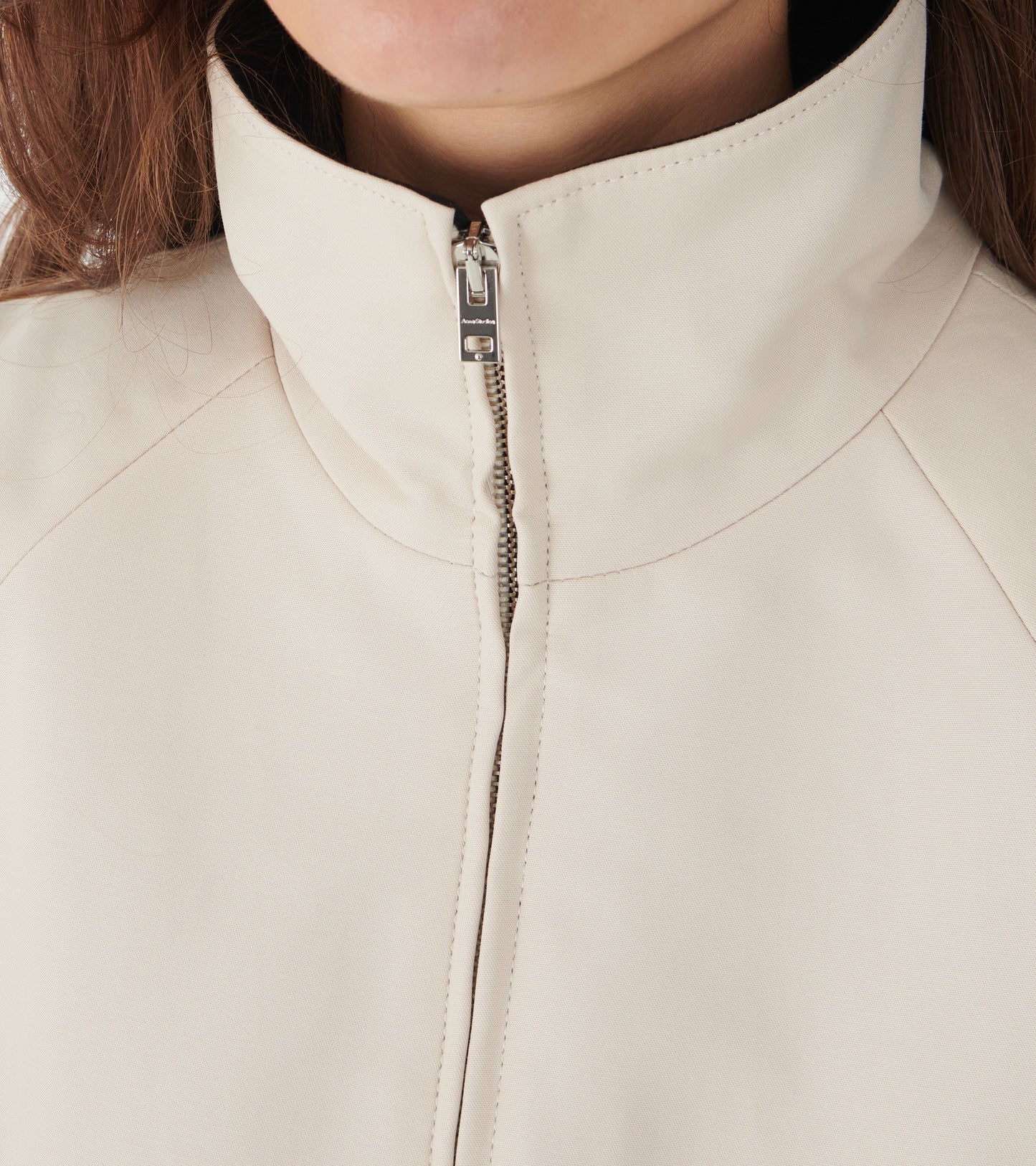 Zip Up Logo Jacket Light Taupe