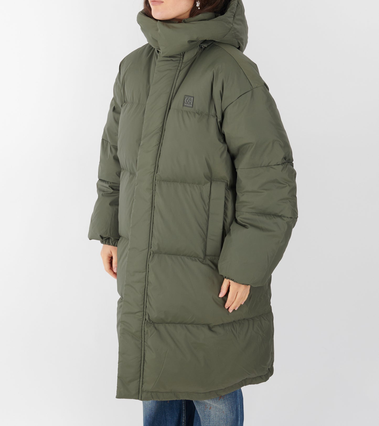 Dyngja Down Coat Dark Glacial Clay