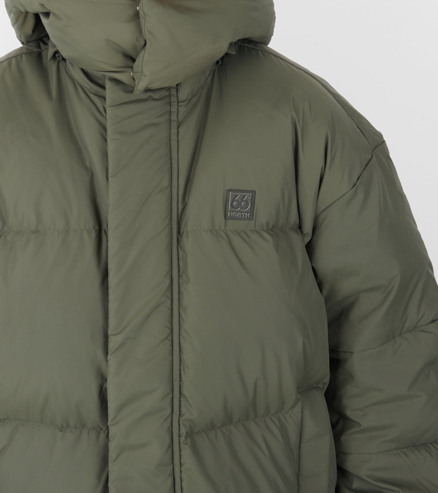 Dyngja Down Coat Dark Glacial Clay