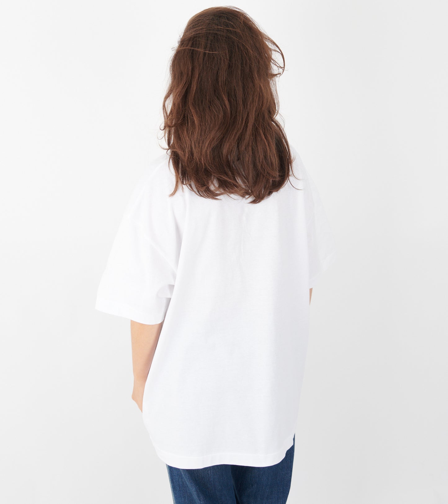 U Oversize Big Red Low Heart T-shirt White