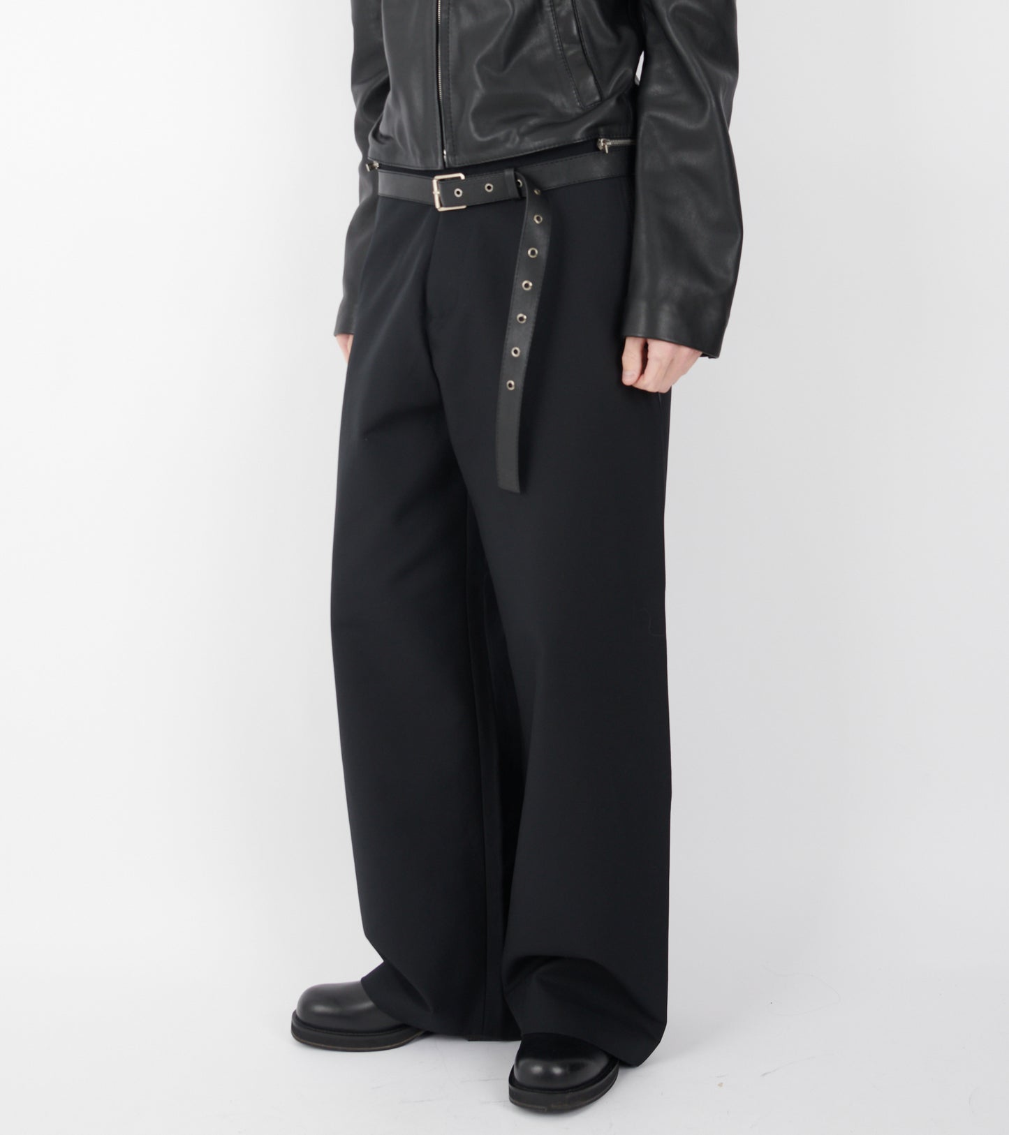 Satin Trousers Black