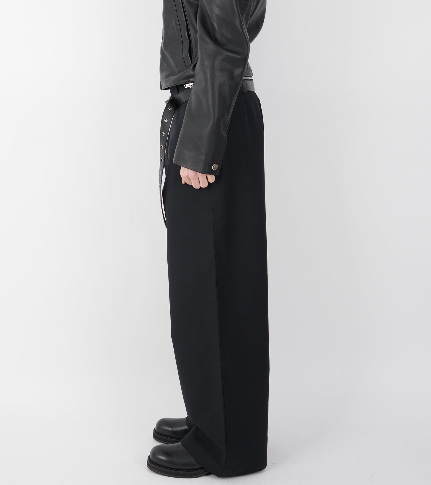 Satin Trousers Black