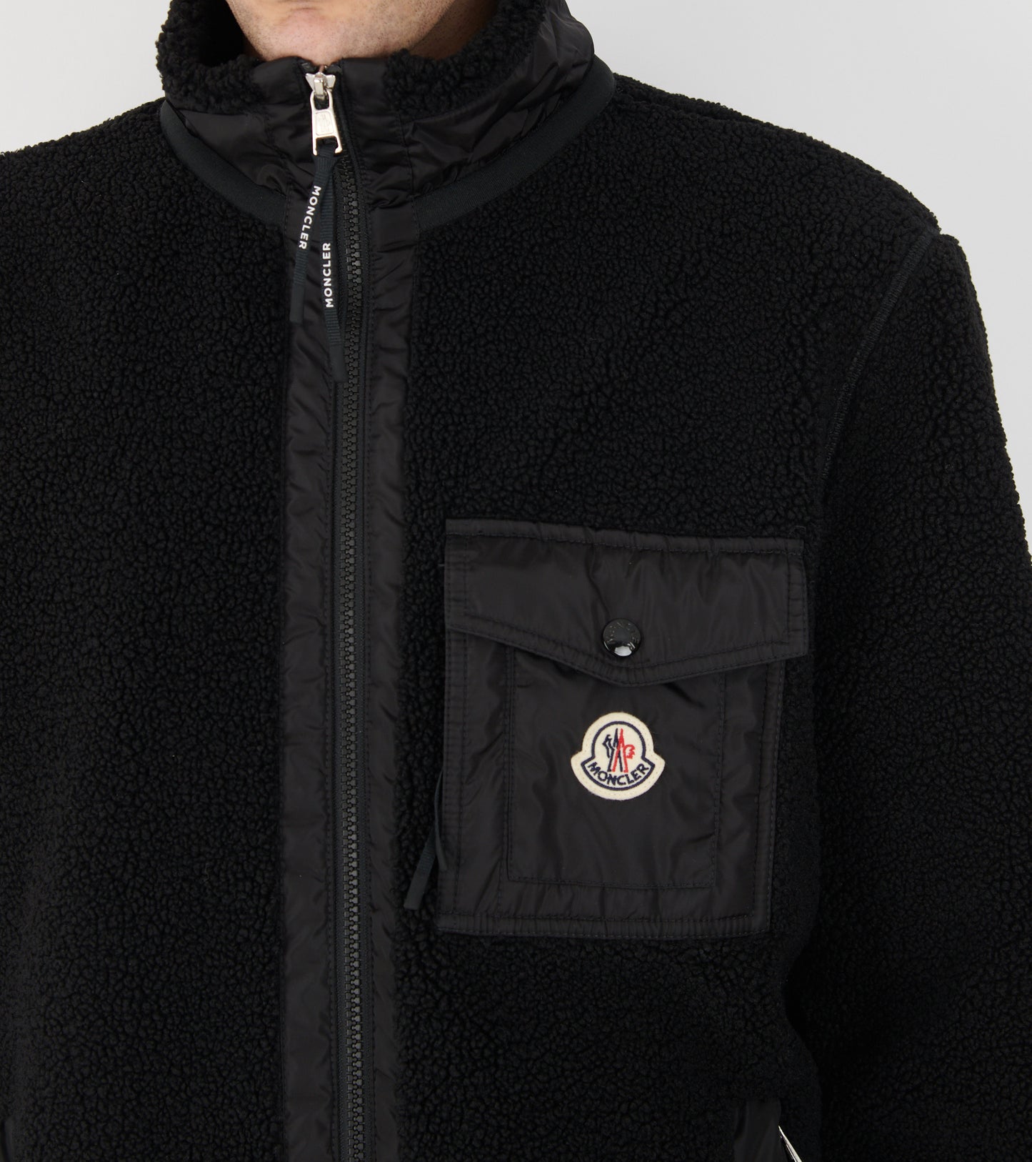 Teddy Zip Up Sweatshirt Black