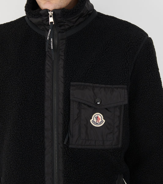 Teddy Zip Up Sweatshirt Black