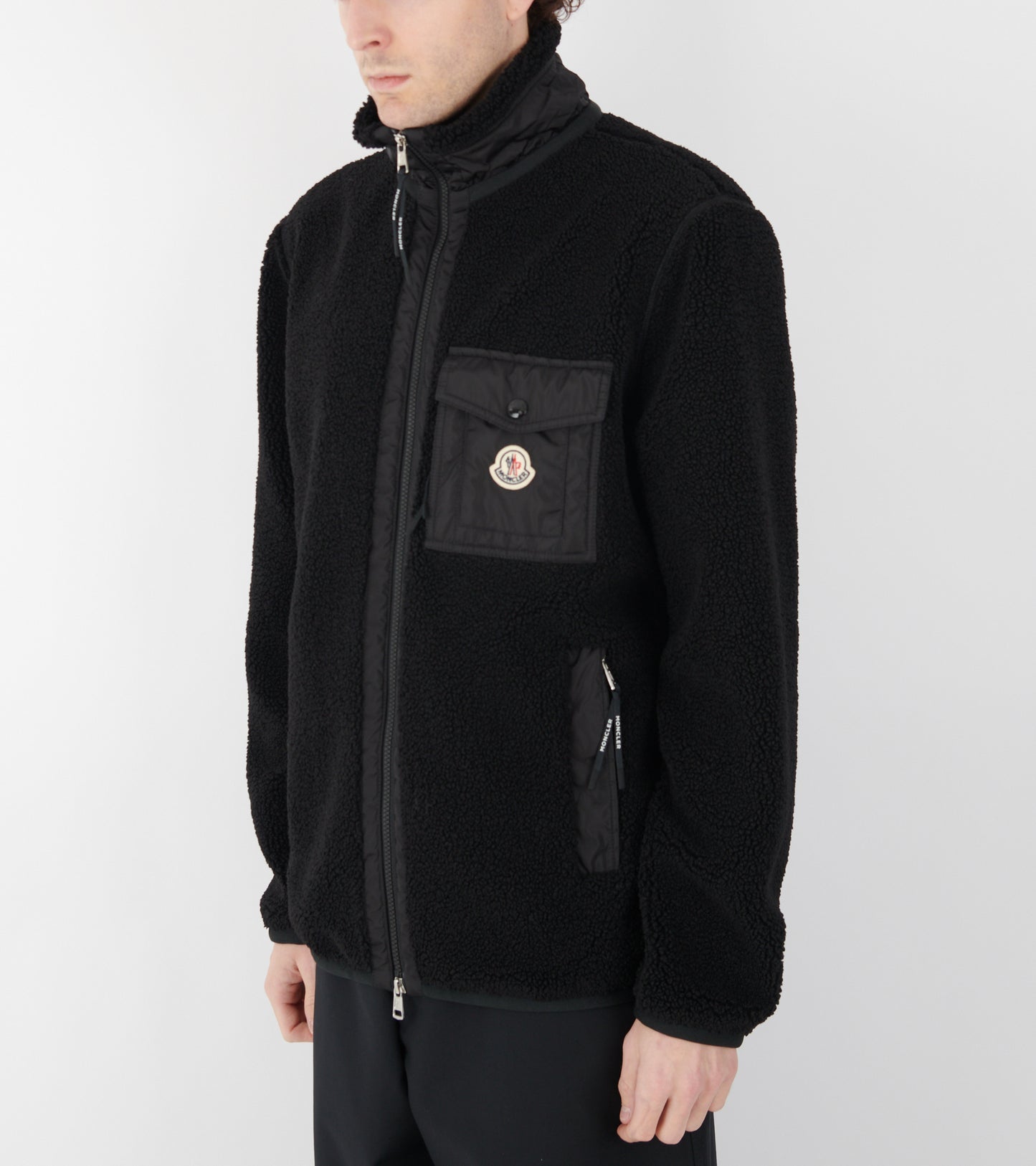 Teddy Zip Up Sweatshirt Black