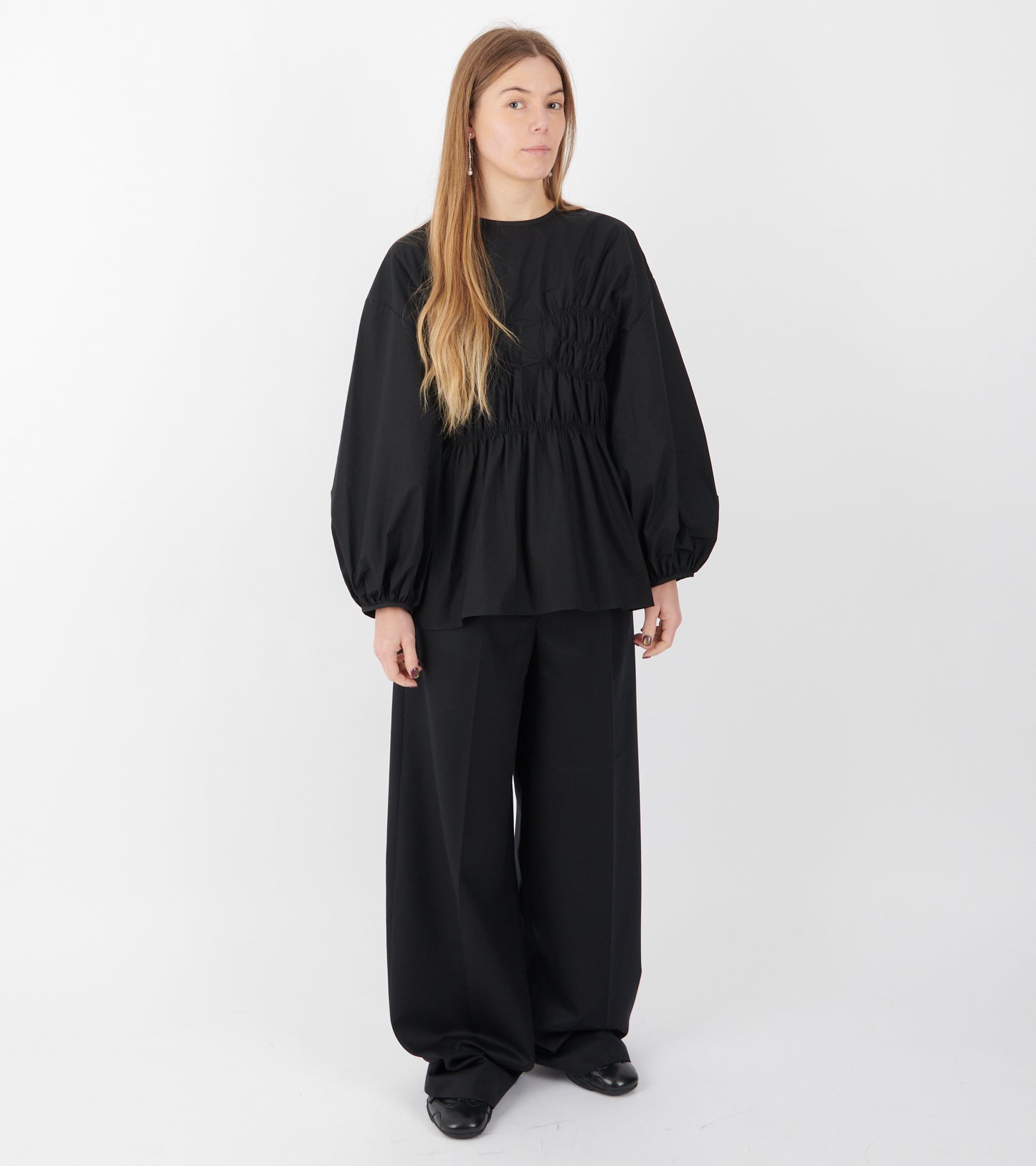 Camryn Cotton Top Black