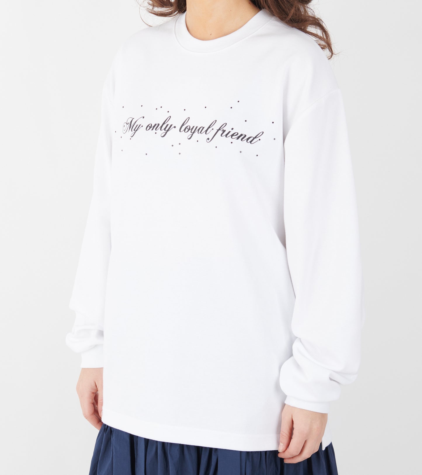 Oversized L/S Dog T-shirt White