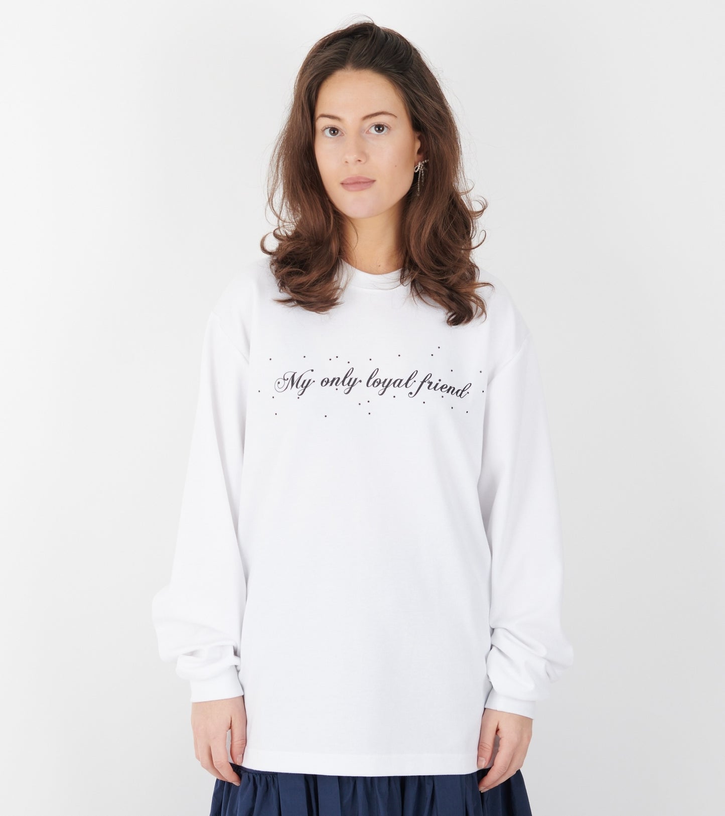 Oversized L/S Dog T-shirt White