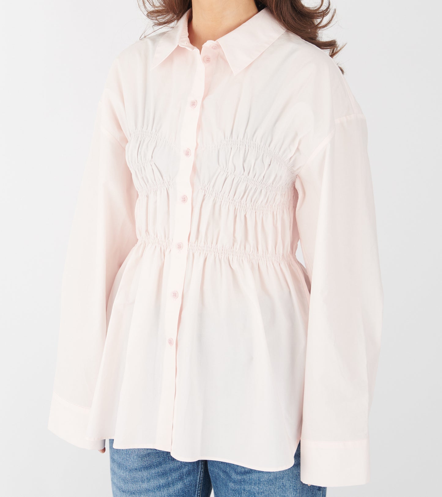 Braxton Cotton Shirt Blush Pink