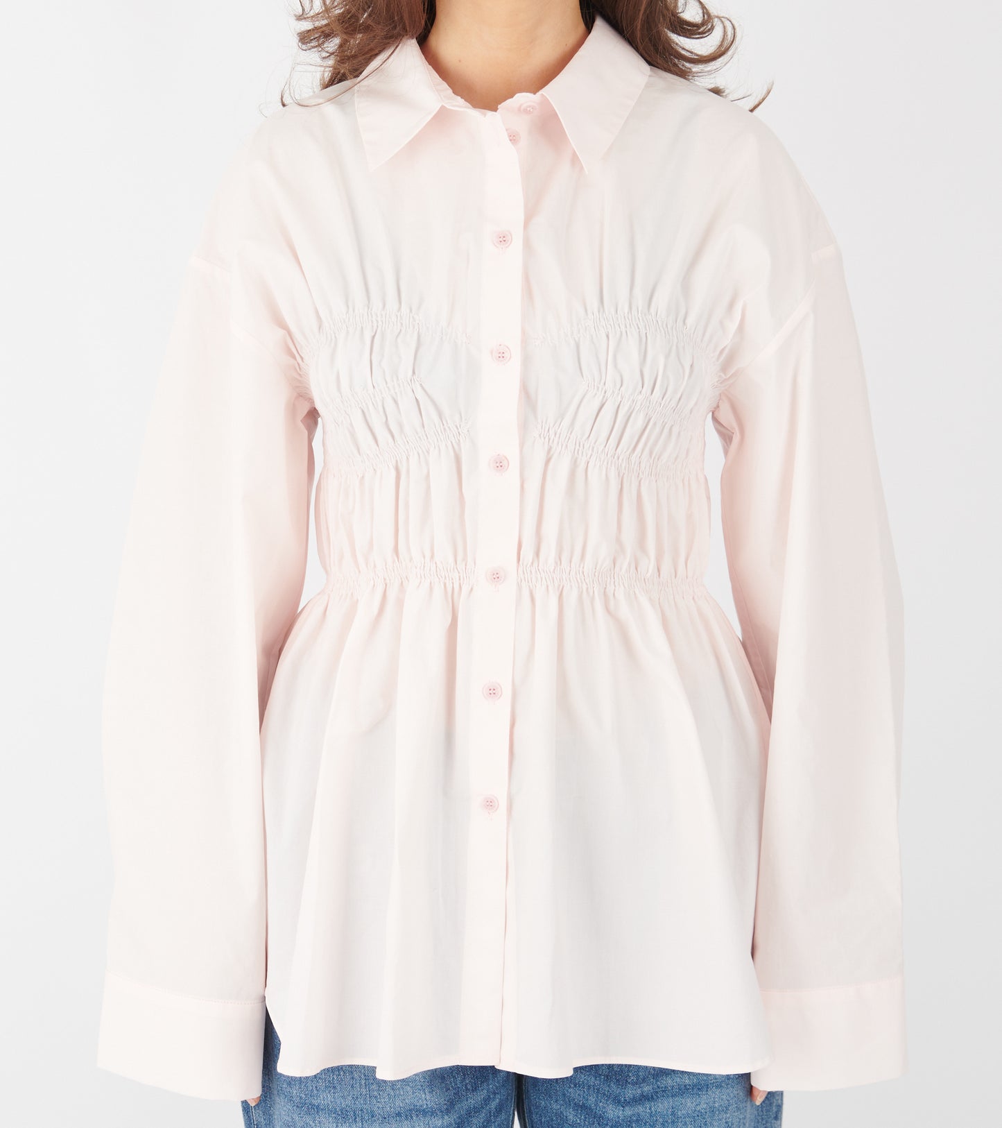 Braxton Cotton Shirt Blush Pink