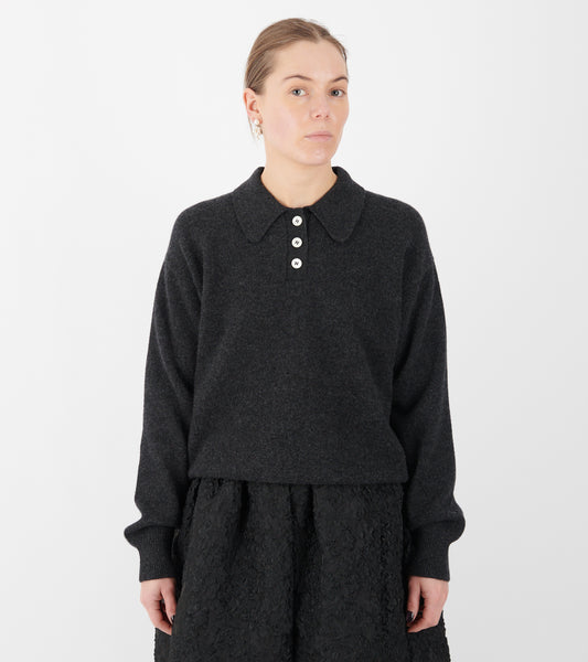 Edie Polo Shirt Charcoal Grey