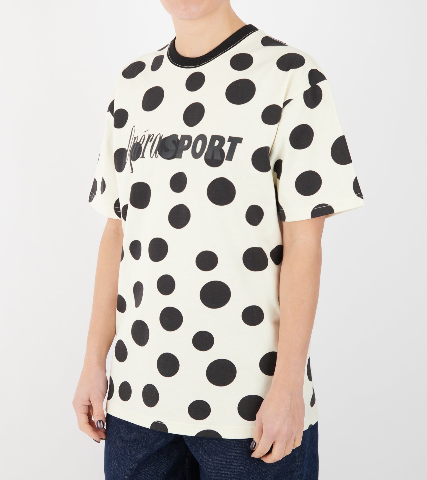 Jina Unisex T-shirt Black Dots
