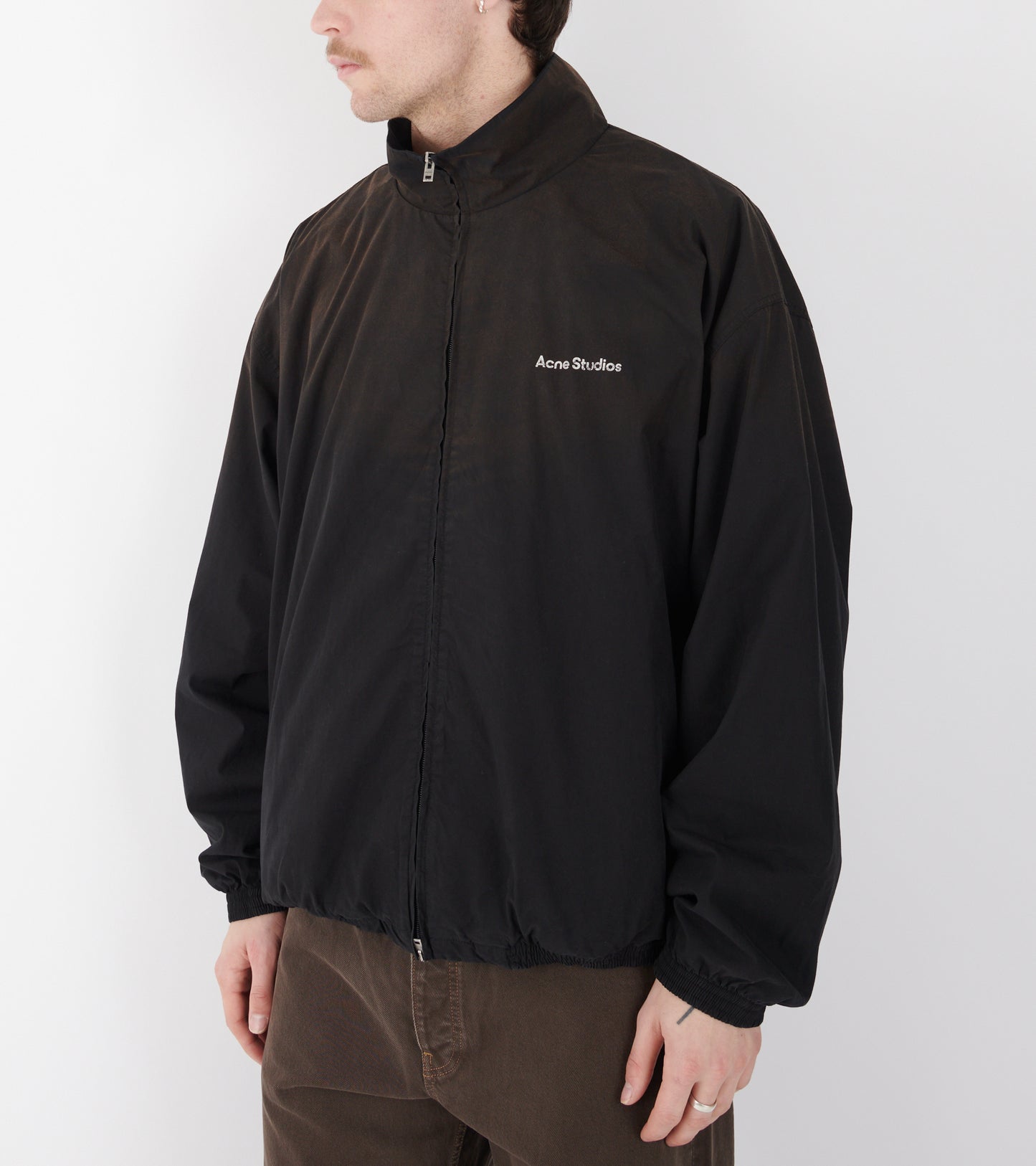 Logo Zipper Jacket Black