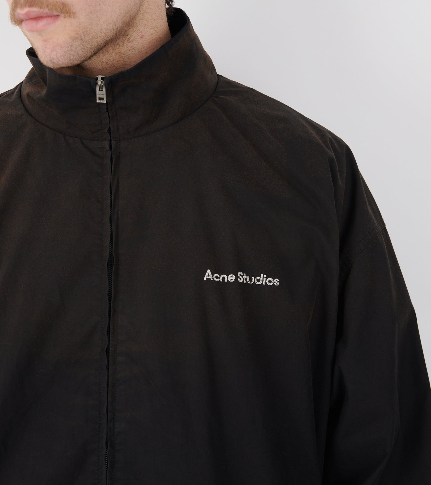 Logo Zipper Jacket Black