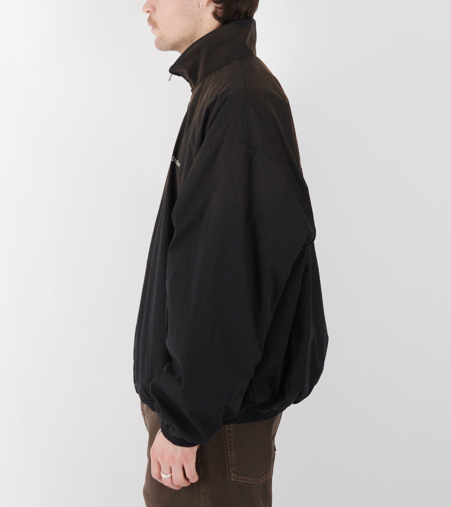 Logo Zipper Jacket Black