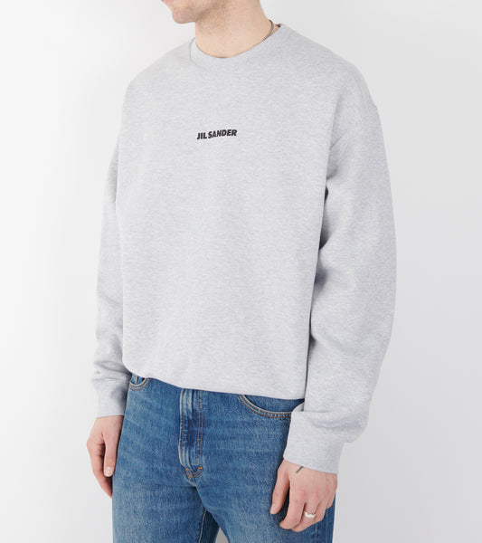 Light Soft Brushed Cotton Terry Sweatshirt Slate Grey
