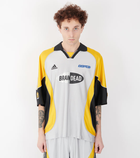 Football Jersey T-shirt Silver Metallic/Yellow