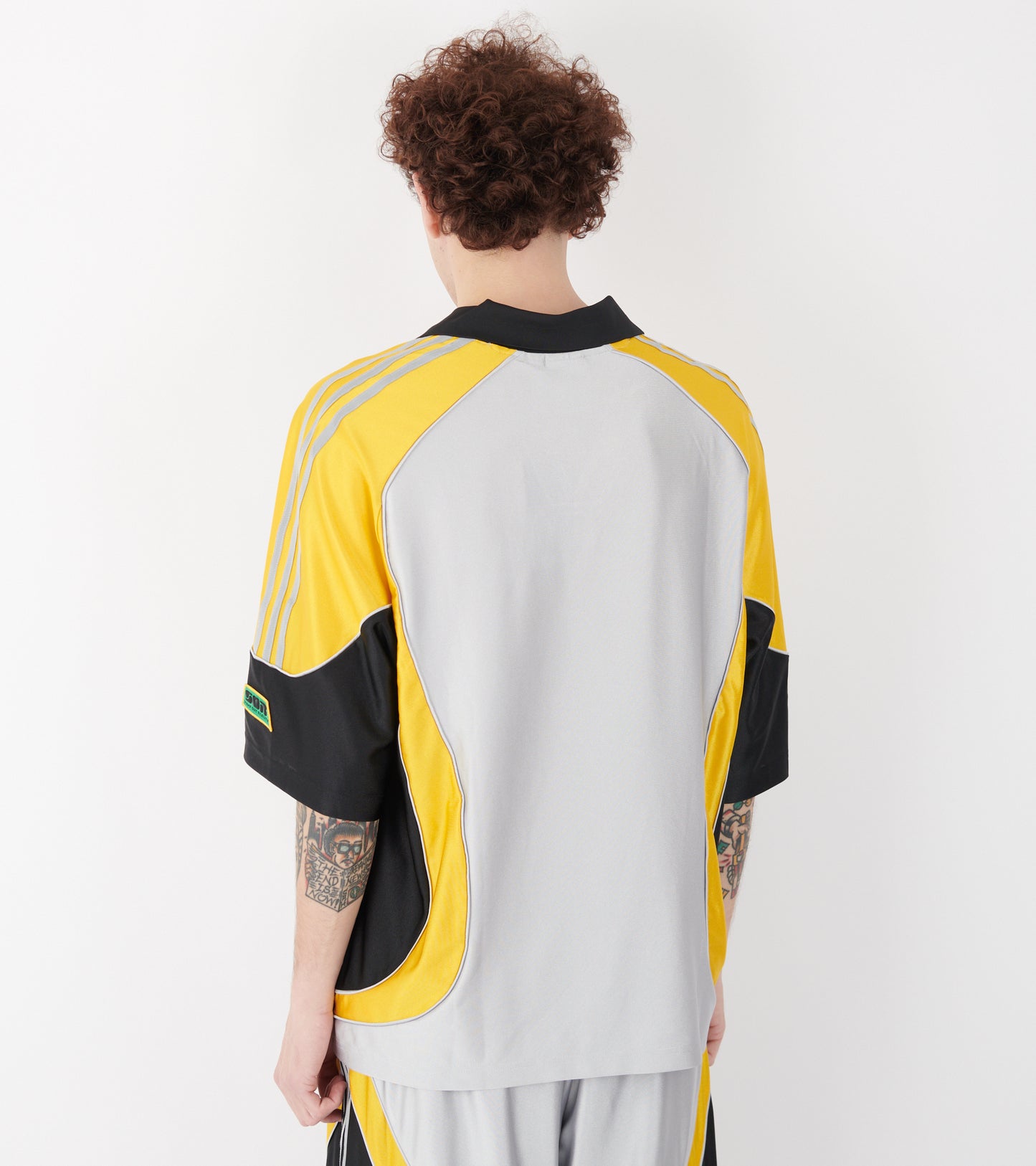 Football Jersey T-shirt Silver Metallic/Yellow
