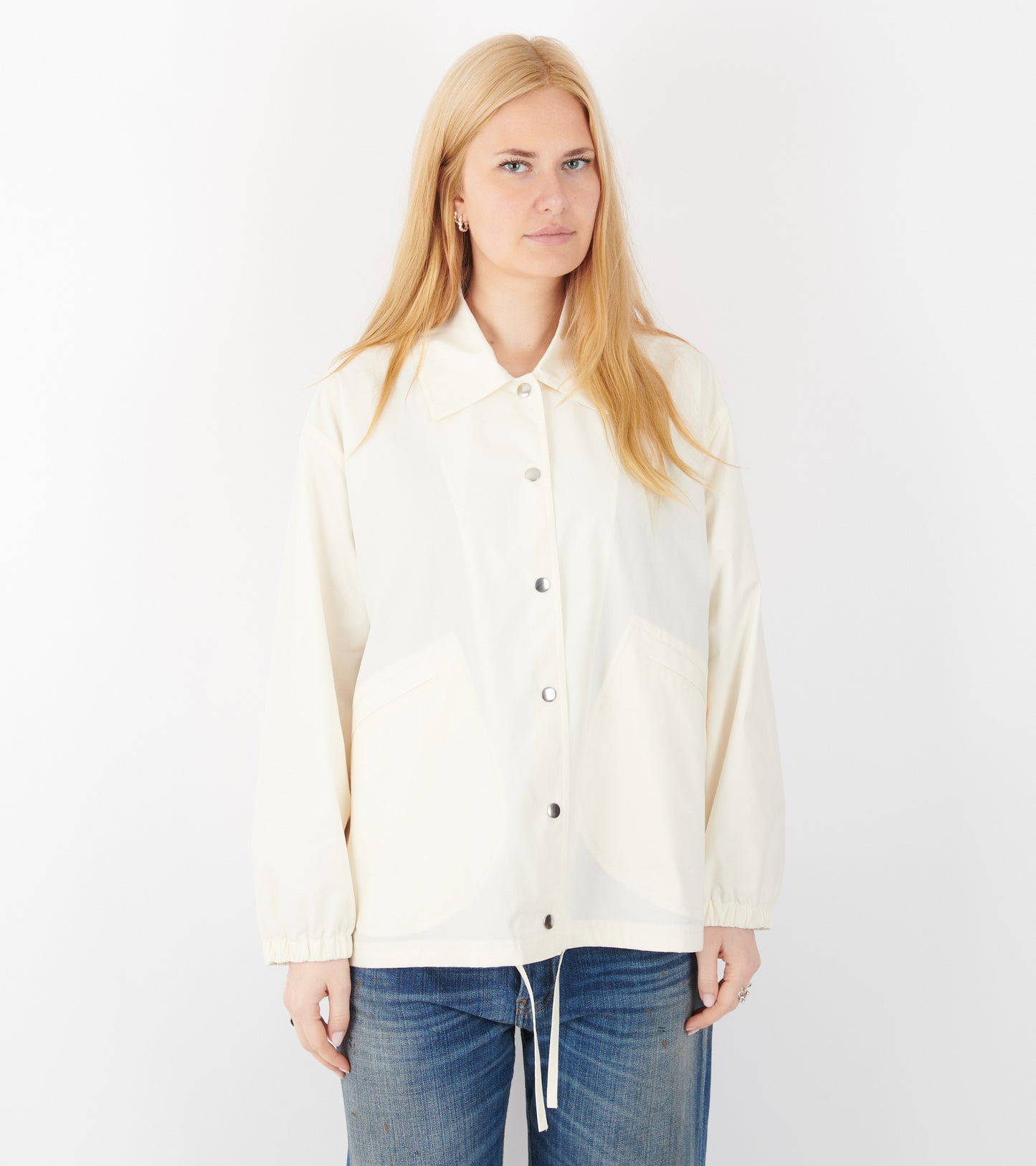 Dry Touch Cotton Poplin Logo Jacket Piuma