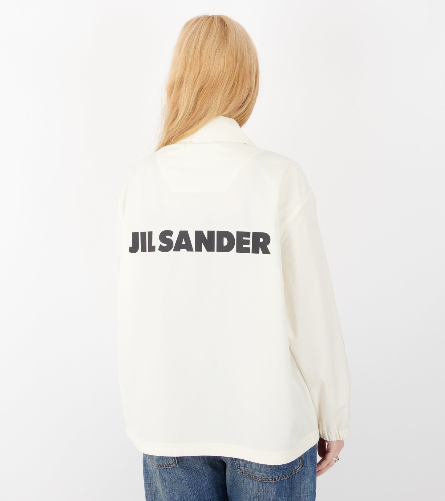 Dry Touch Cotton Poplin Logo Jacket Piuma