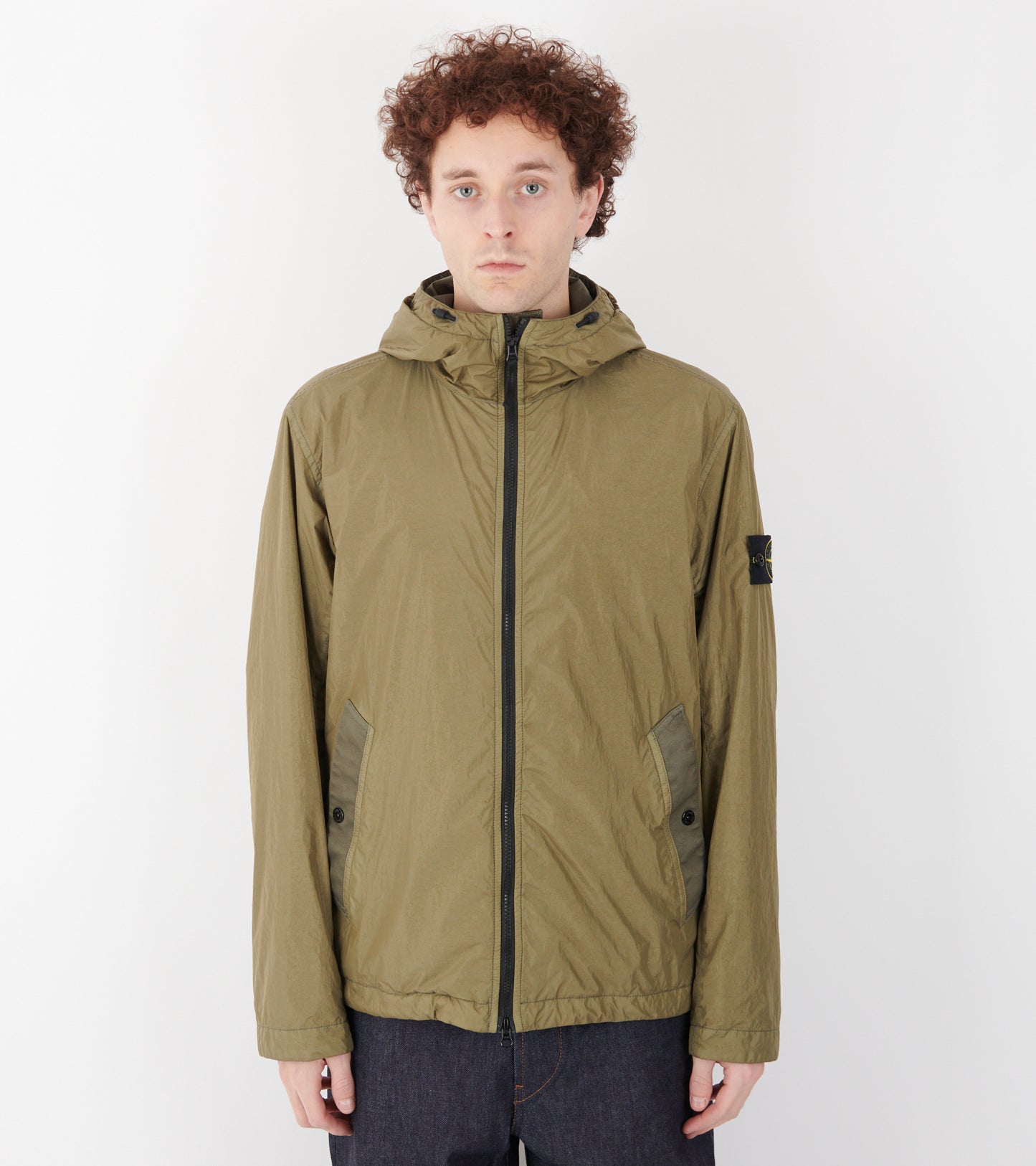 Garment Dyed Crinkle Reps NY Jacket Khaki Olive