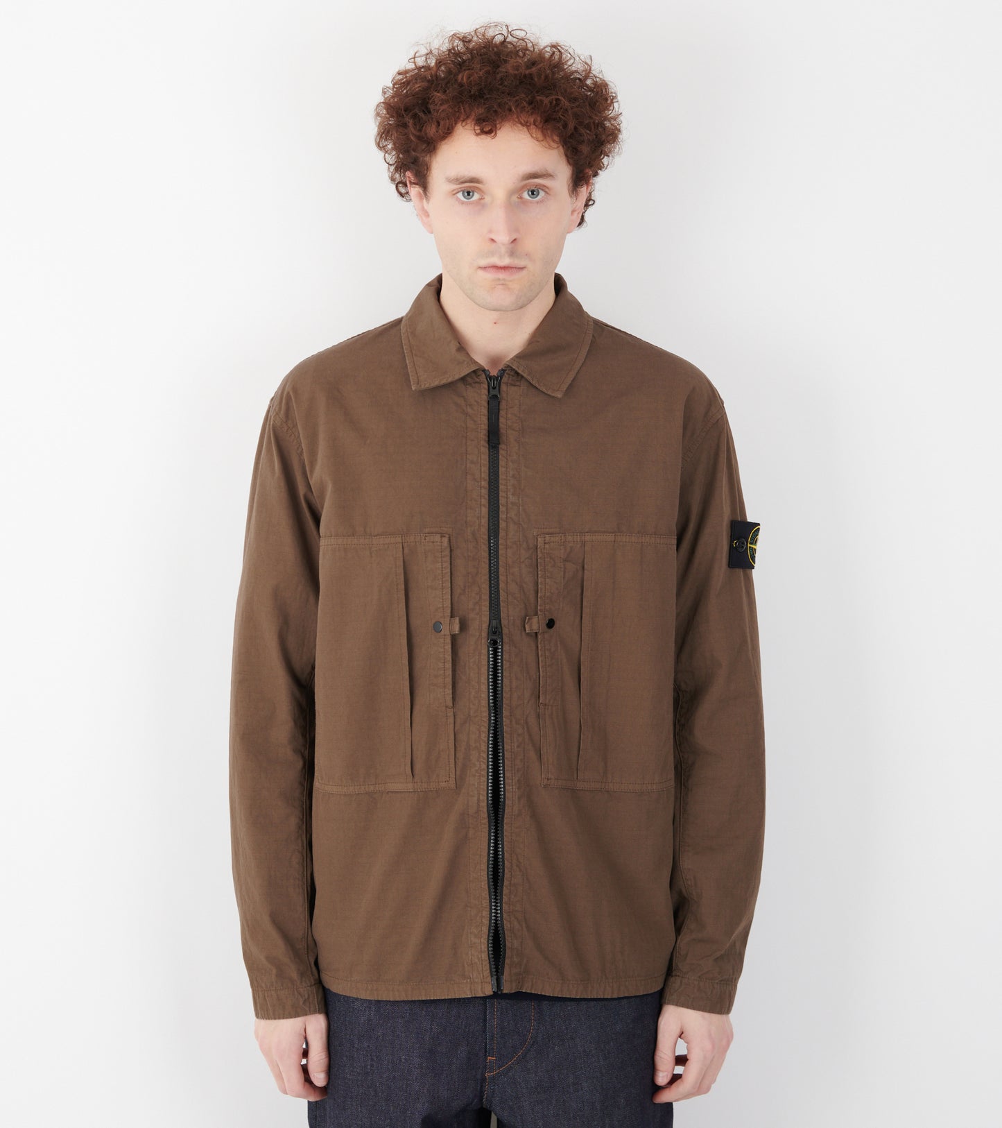 Cotton Ripstop Overshirt Earth Brown