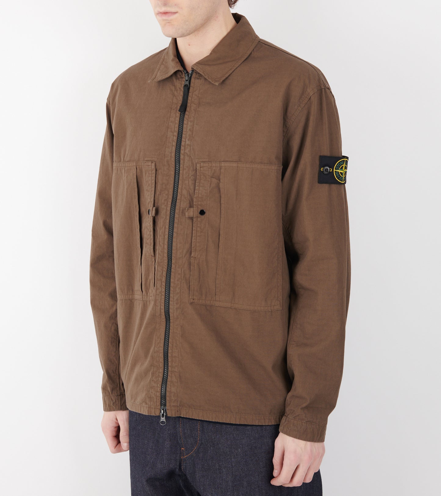 Cotton Ripstop Overshirt Earth Brown