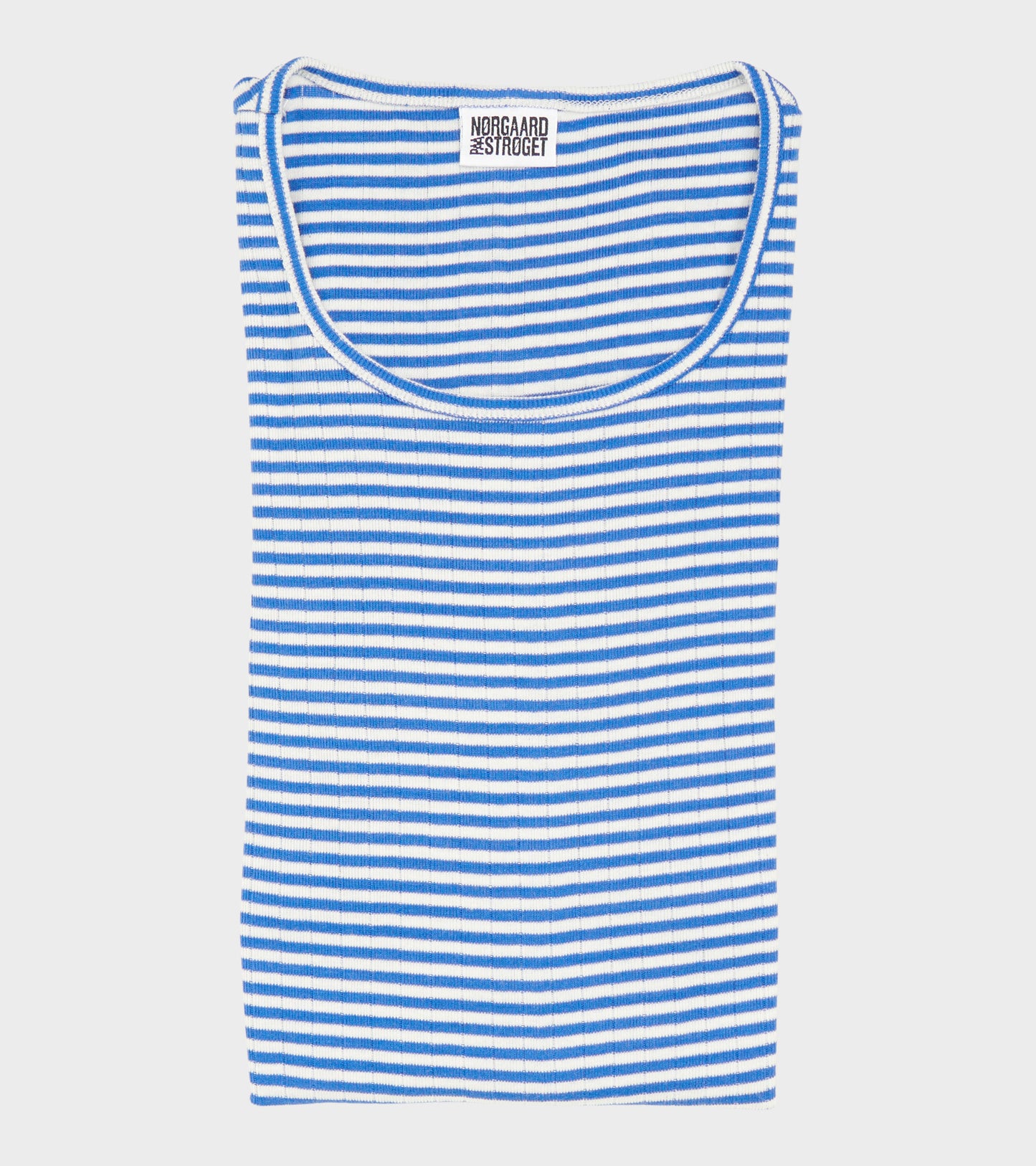 101 Rib Fine Stripe Cobalt Blue/Ecru