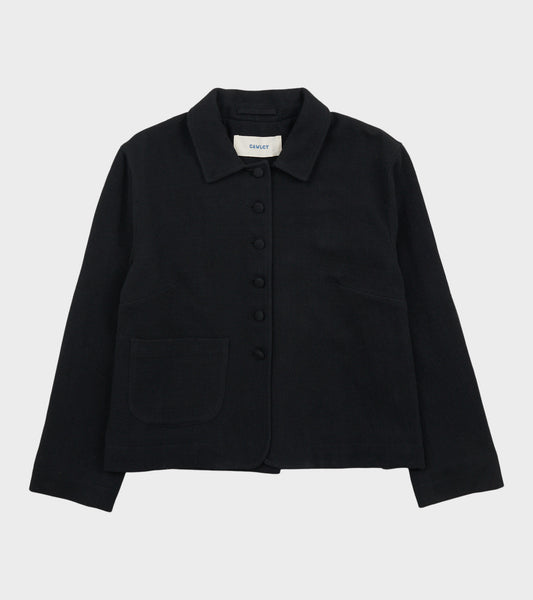 Japanese Stitch Cotton Lillie Jacket Washed Black