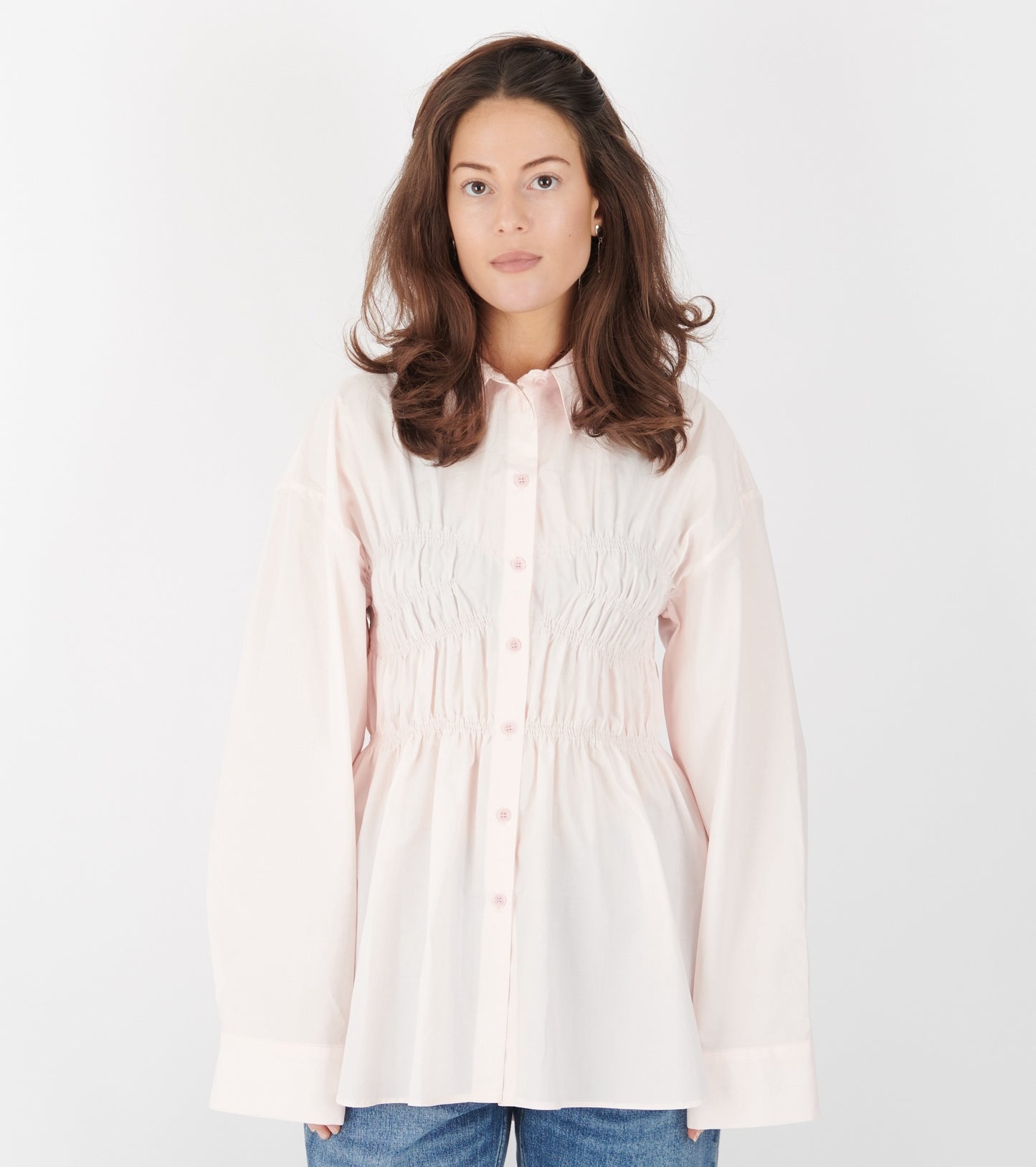 Braxton Cotton Shirt Blush Pink