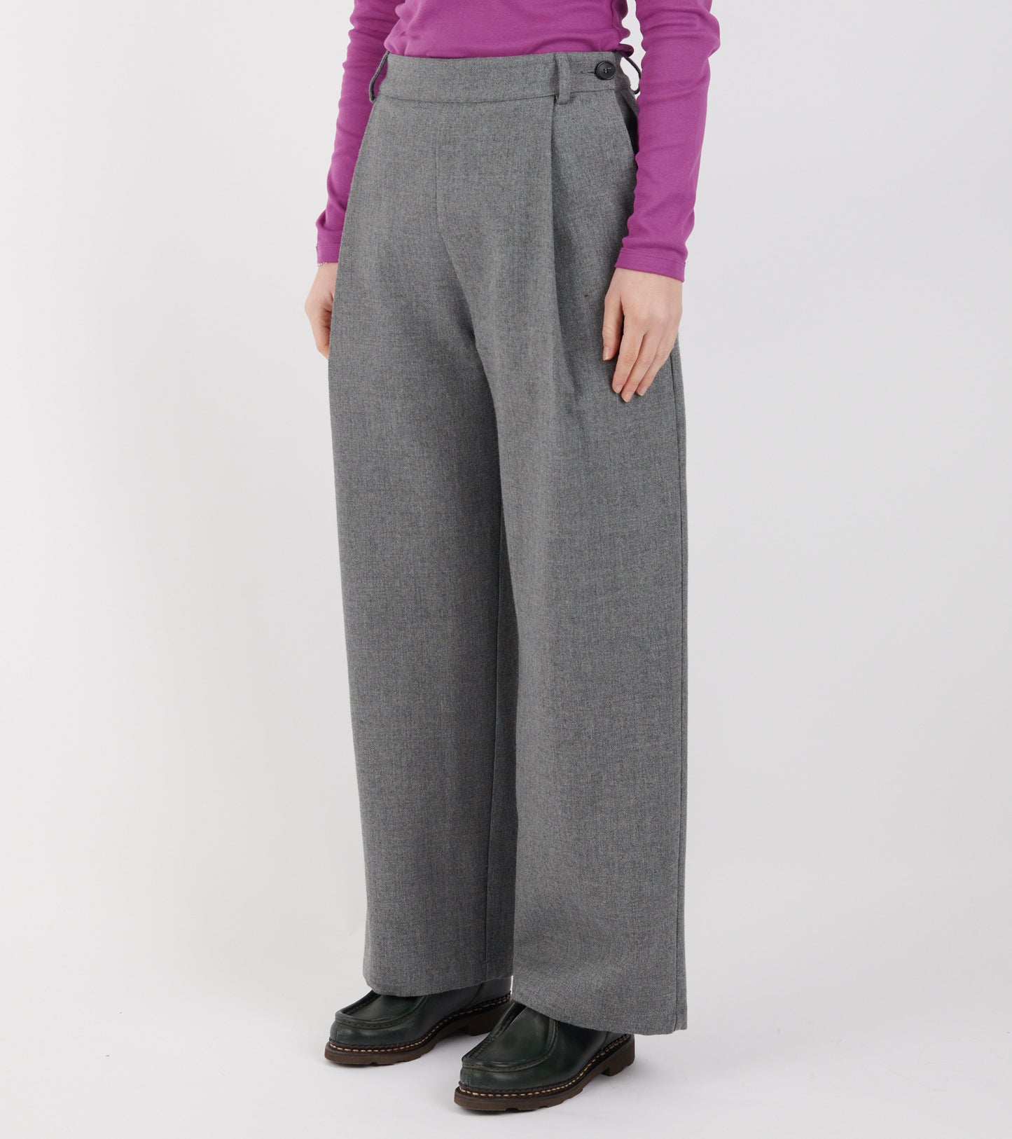 British Wool Georgia Trouser Light Grey