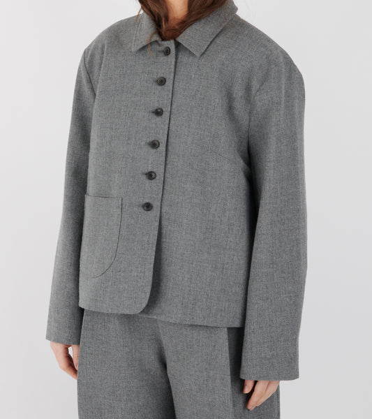 British Wool Lillie Jacket Light Grey
