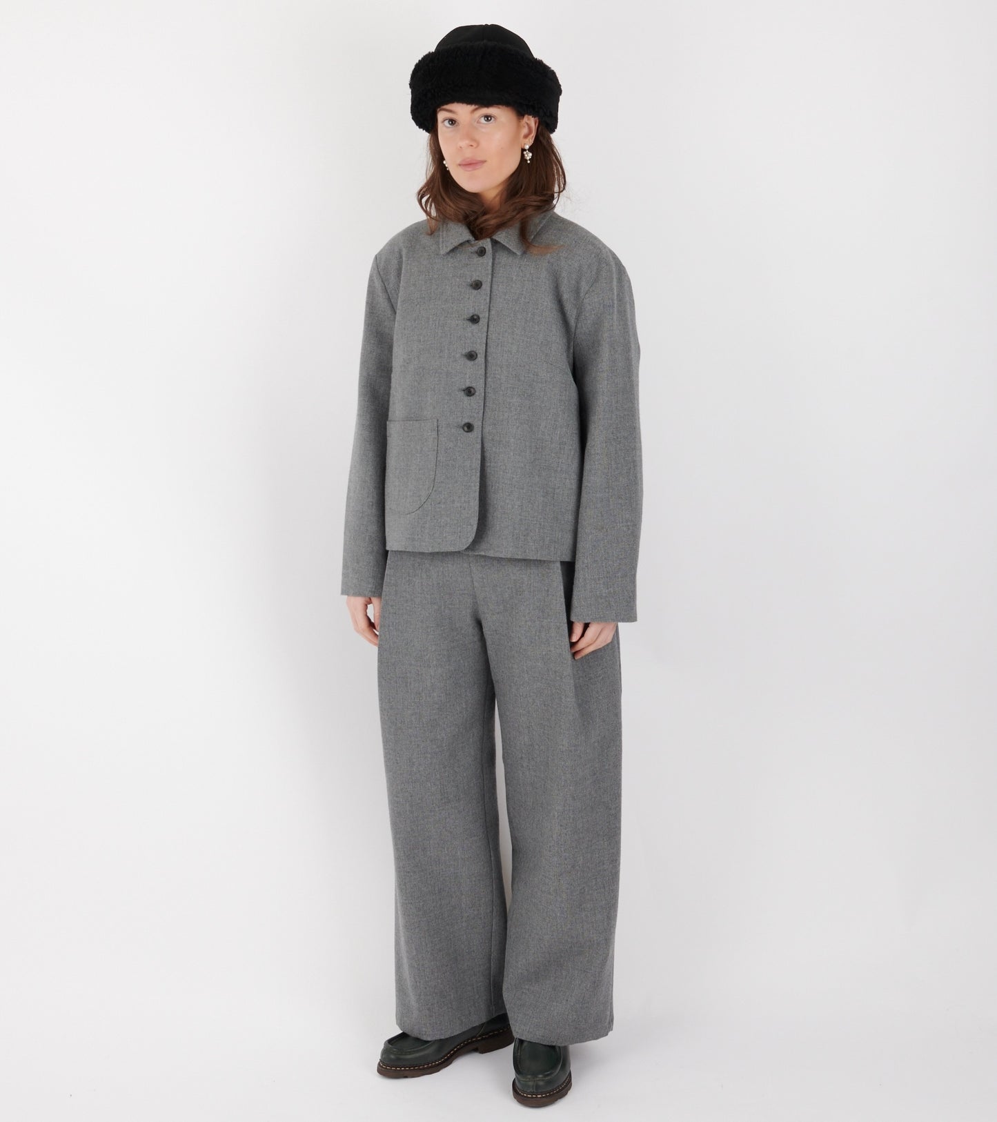 British Wool Lillie Jacket Light Grey