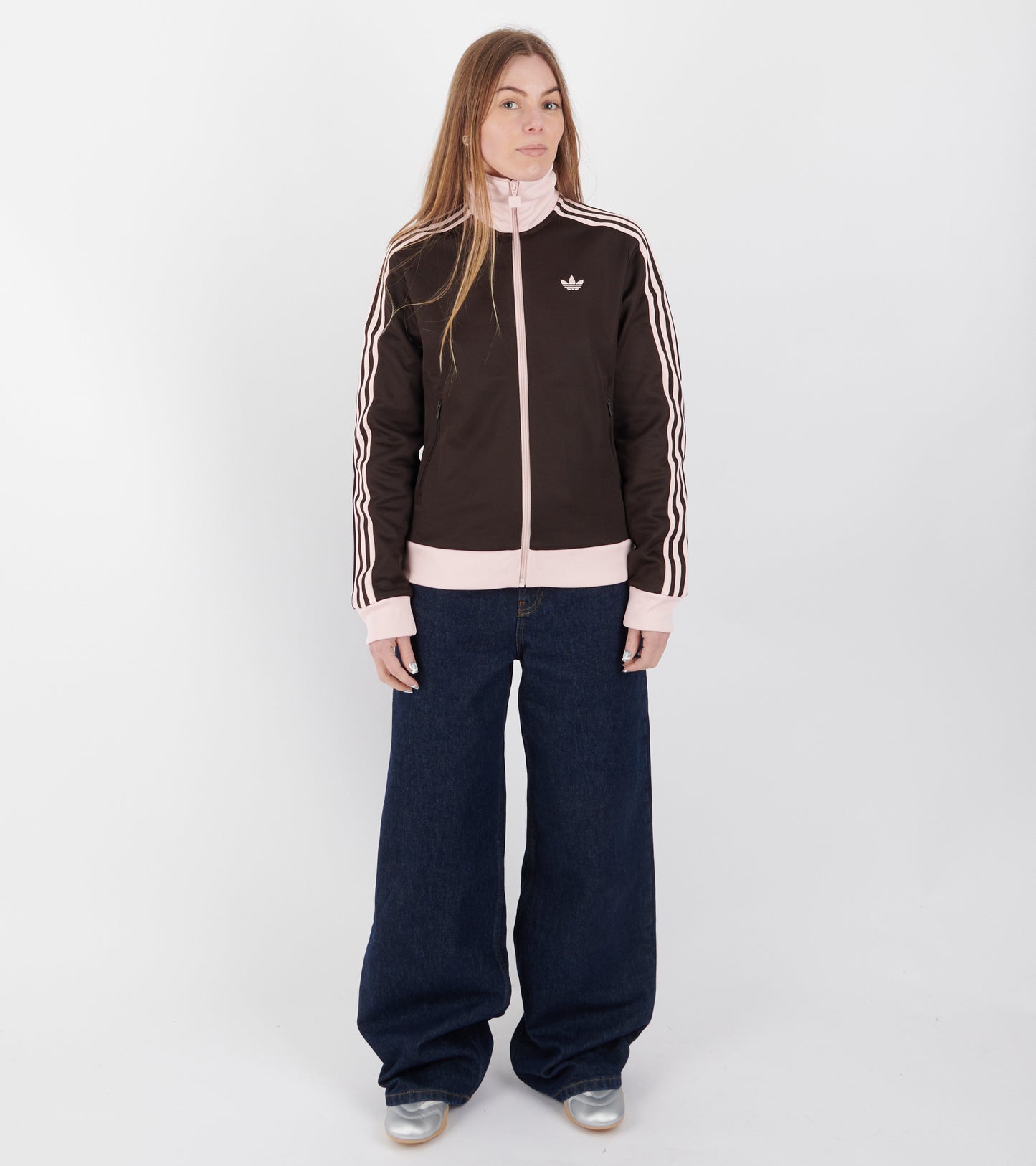 Classic Track Top Aurora Coffee/Sandy Pink