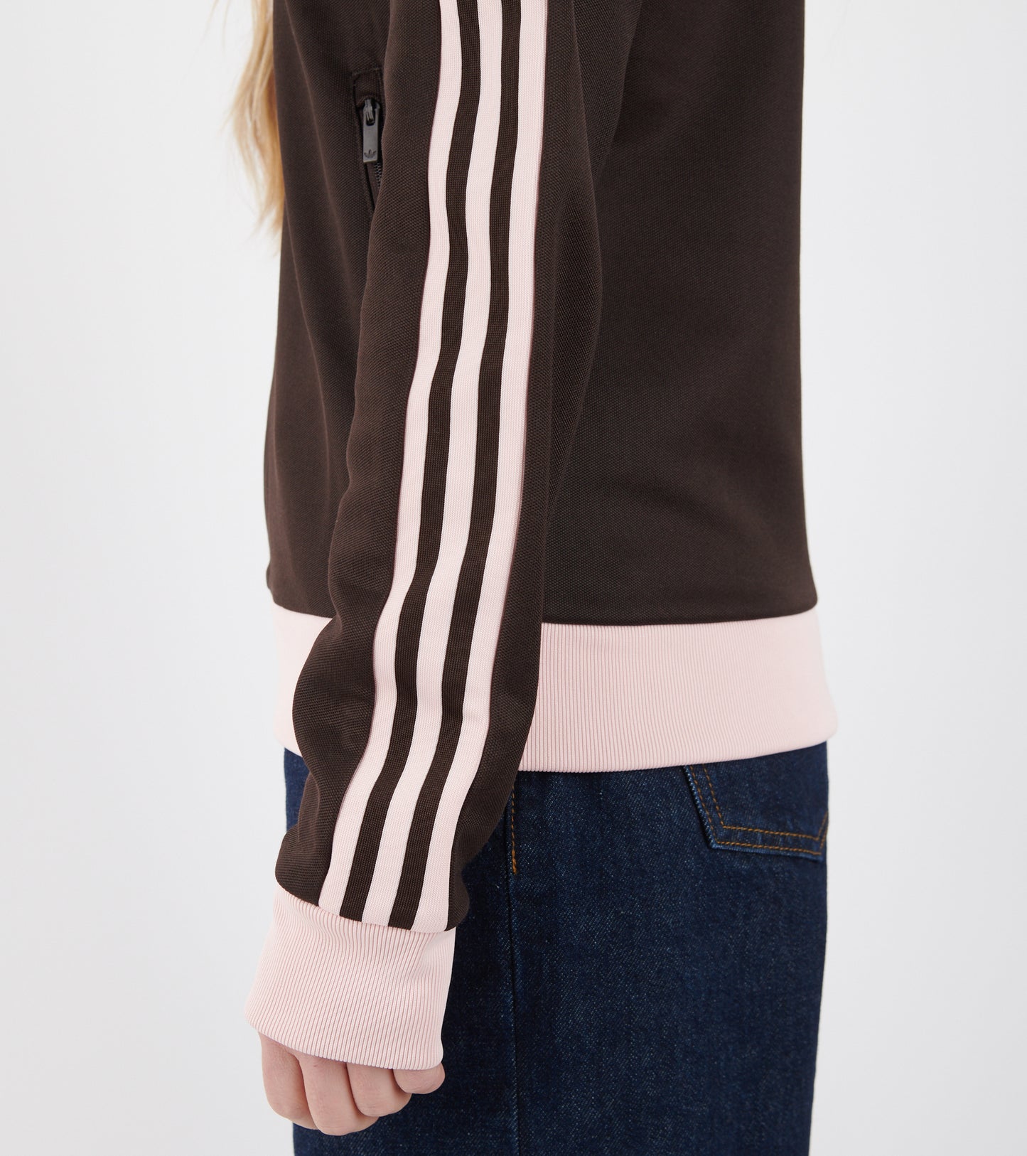 Classic Track Top Aurora Coffee/Sandy Pink