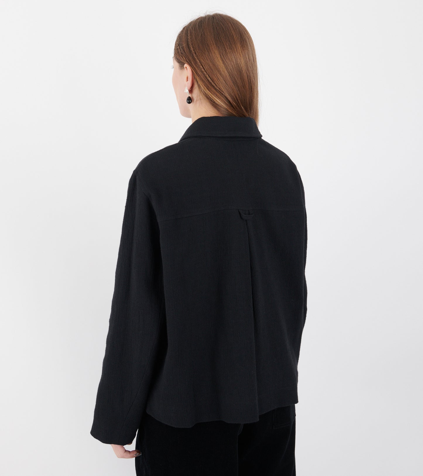 Japanese Stitch Cotton Lillie Jacket Washed Black
