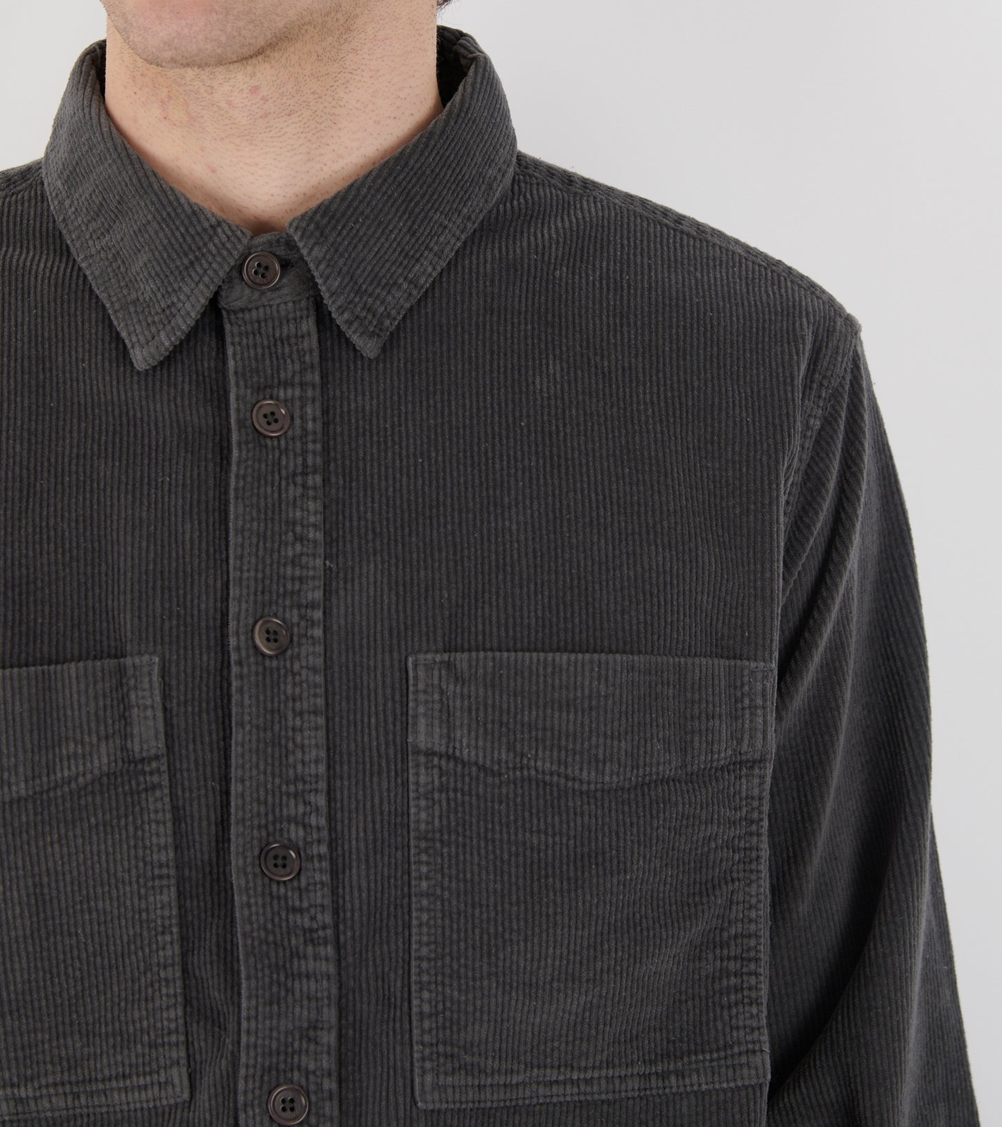 Corduroy Pocket Shirt Dark Grey