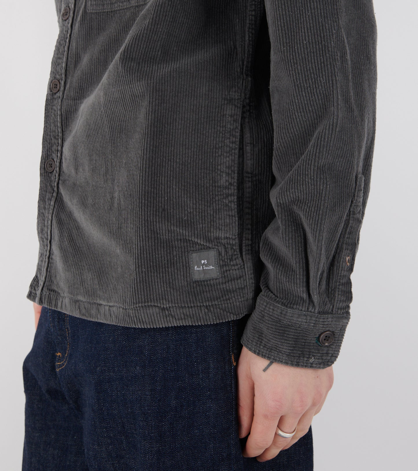 Corduroy Pocket Shirt Dark Grey