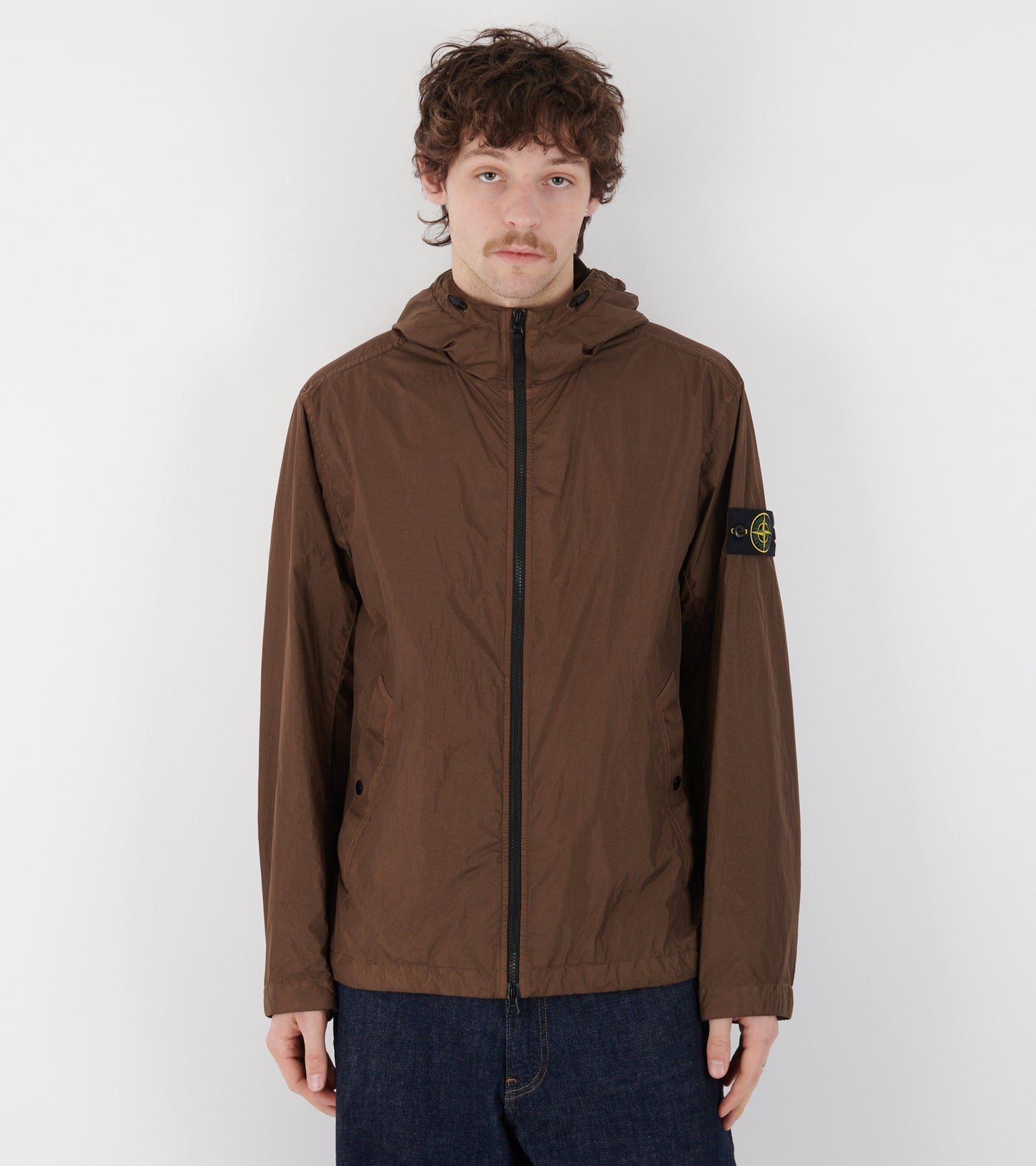 Garment Dyed Crinkle Reps NY Jacket Brown