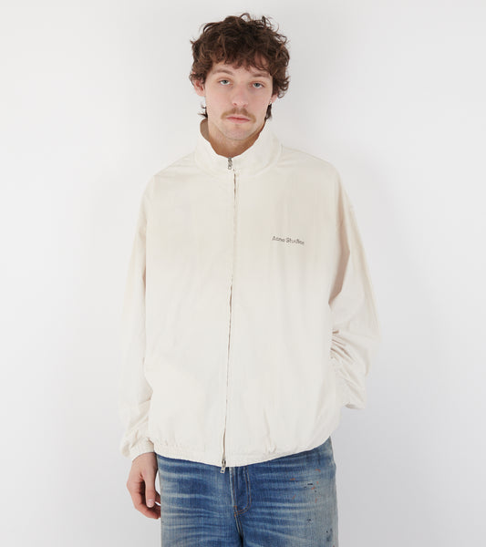 Logo Zipper Jacket Dusty White