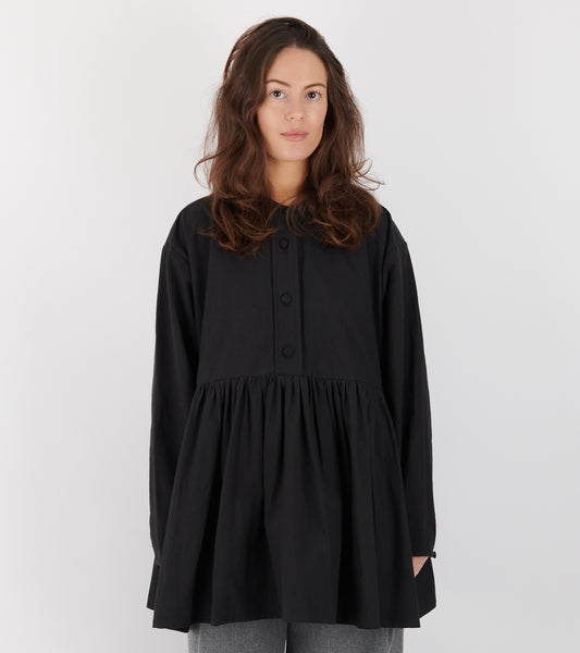Japanese Cotton Penny Top Black