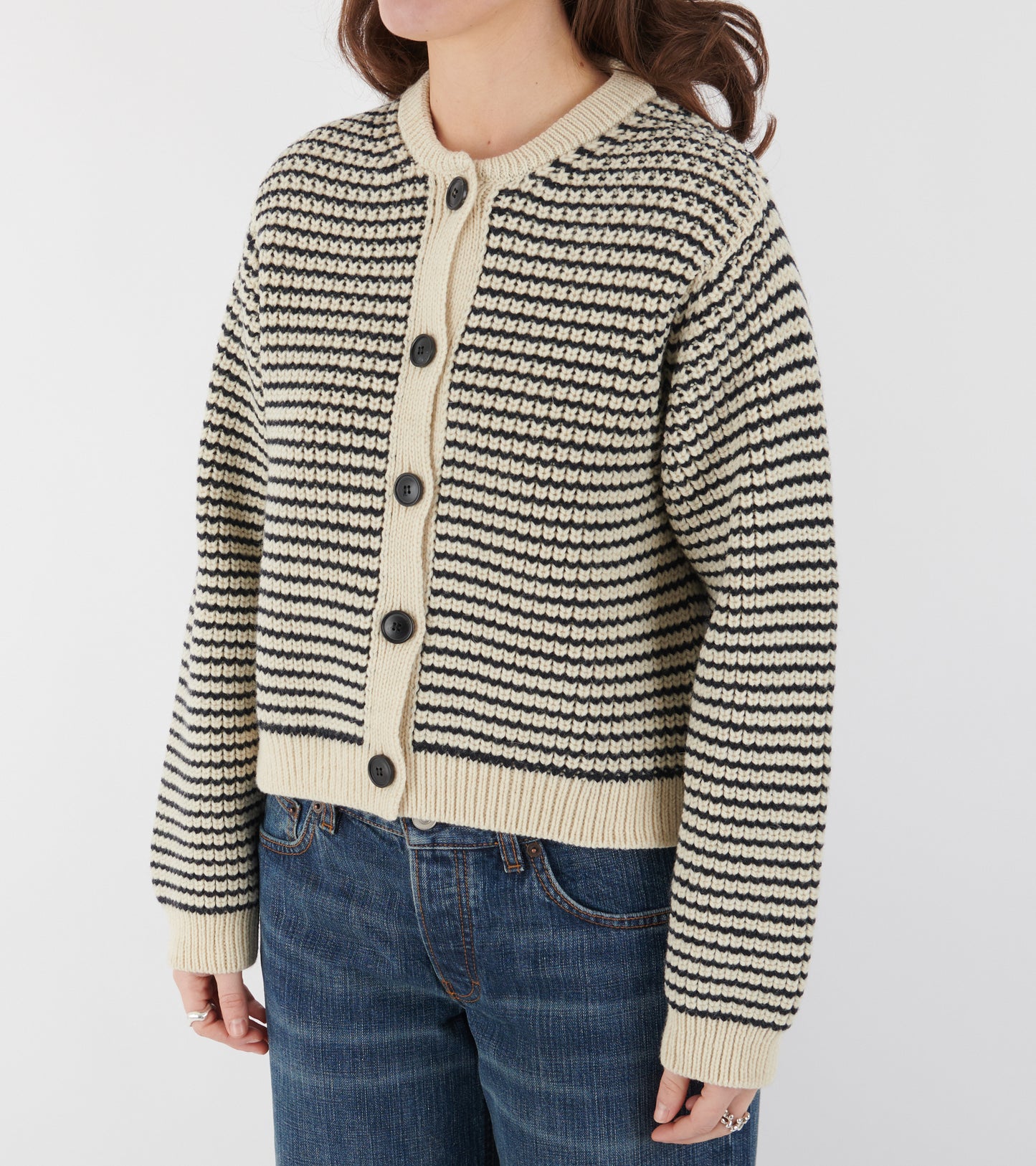 Shiva Cardigan Mix Black Navy