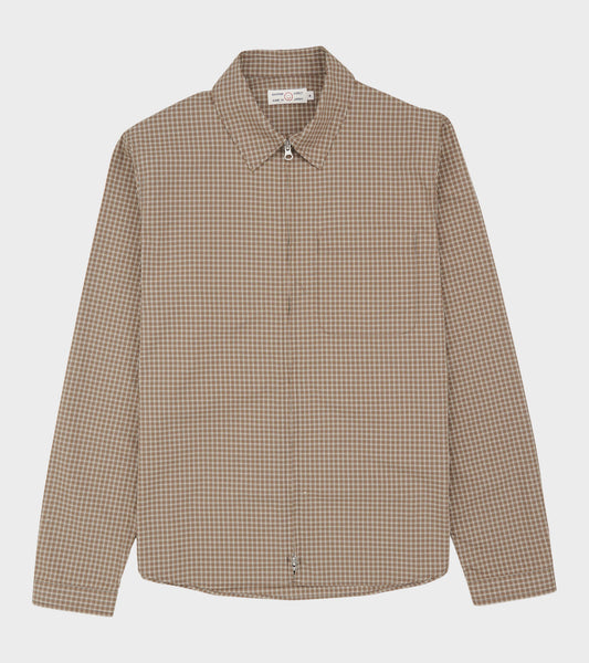 Another Zip Shirt 1.0 Khaki/Brown Check