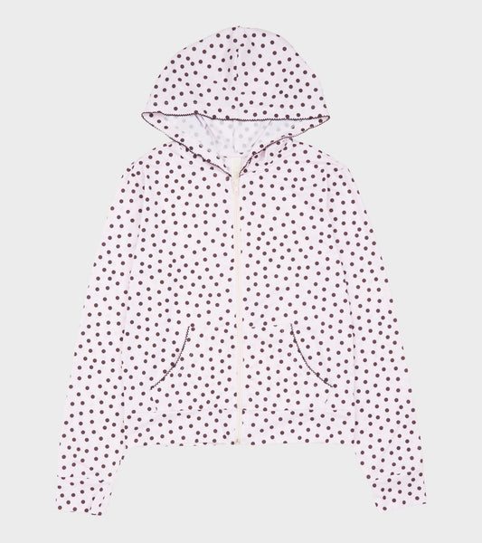 Jersey Hoodie Pink Dots