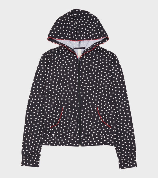 Jersey Hoodie Black Dots
