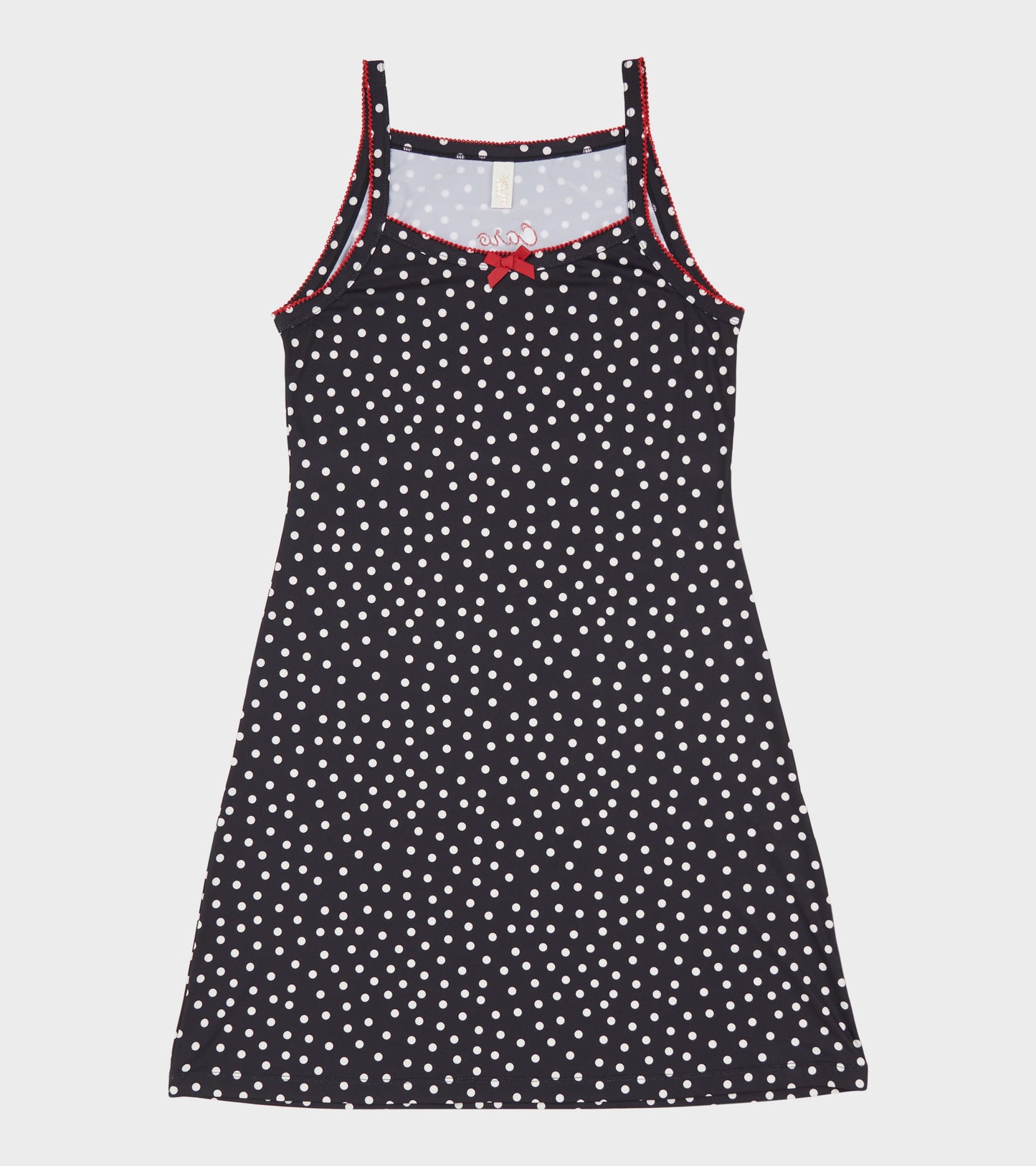 Slip Dress Black Dots
