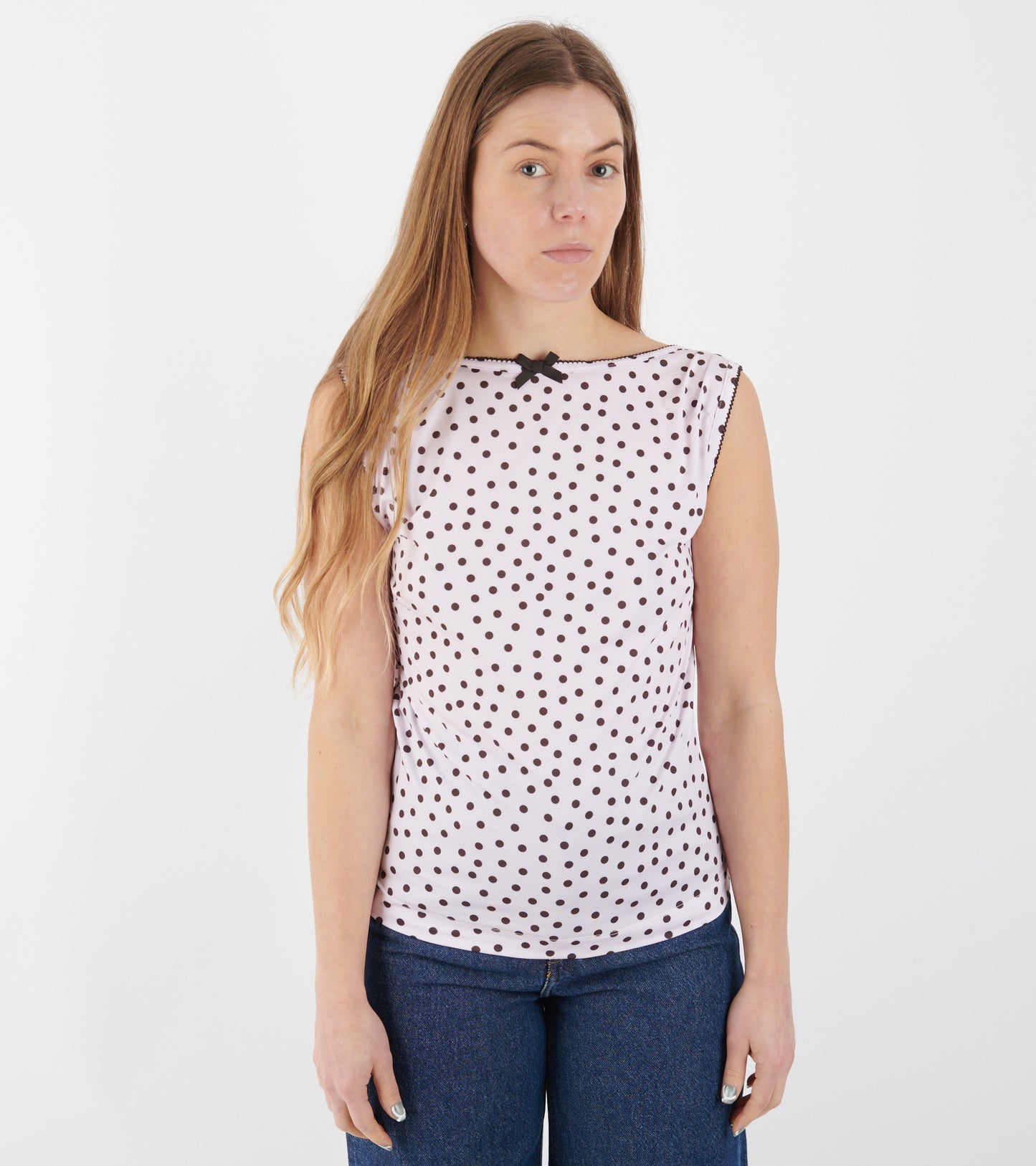 Alexa Jersey Top Pink Dots